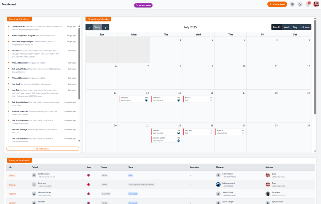 Field Operation Dashboard
